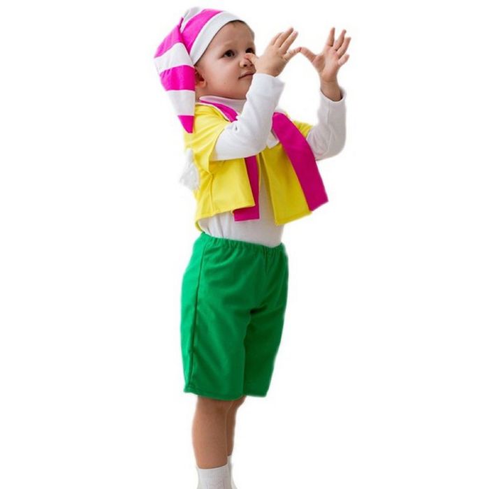 Карнавальный костюм "Буратино", колпак, курточка, шарфик, бриджи, 3-5 лет, рост 104-116 см