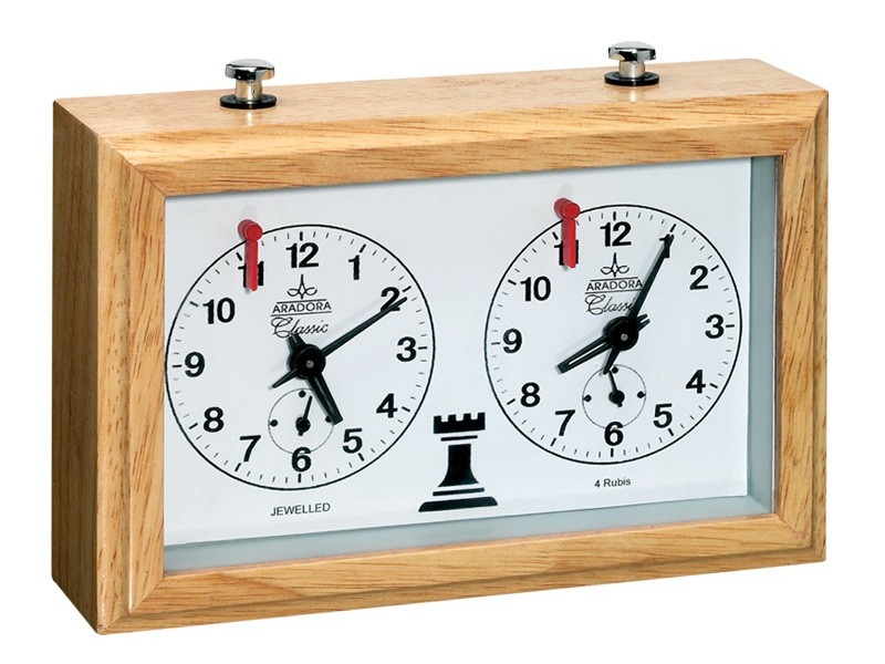 Шахматные часы Арадора (механические) в деревянном корпусе